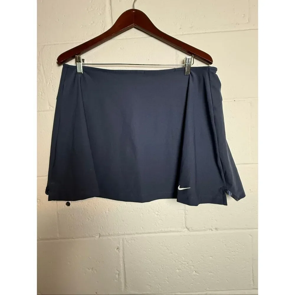 Nike Tour Dri-FIT Flouncy Golf Skirt Thunder Blue Women’s XL Tennis Golf Athleis